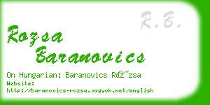 rozsa baranovics business card